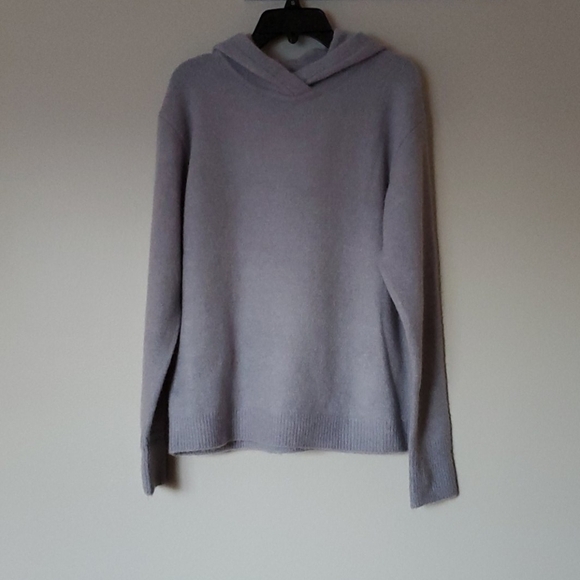 NWT  Magaschoni Shoulder Crop Pullover Sweater soft with hood - Picture 4 of 8